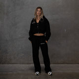 Richwife Cropped Zip Hoodie
