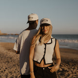 Rich in Faith Cap (Cream & Black)