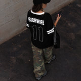 Very Oversized Varsity Jersey T-Shirt