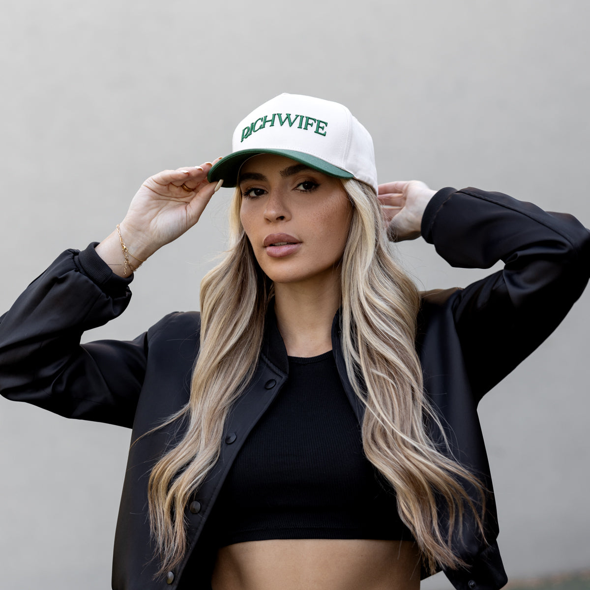 Richwife Cap (Cream & Green)